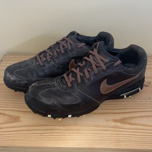 Nike Mens Sport Performance Brown Leather Golf Shoes